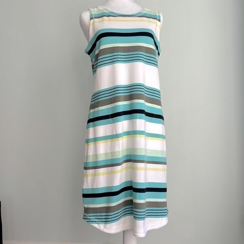 Talbots LADDER BACK STRIPE TANK DRESS
Sleeveless new with tag NWT medium petite